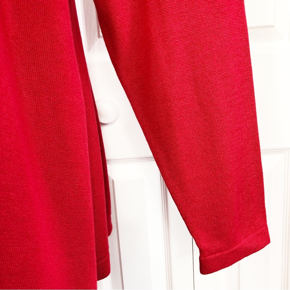 New Jessica London Red Knit Mockneck Gold Button Detail Sweater 22/24 - Picture 9 of 16